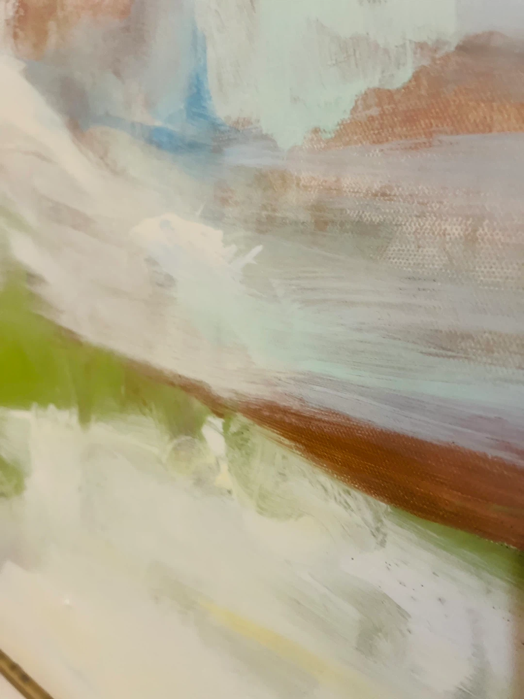 Abstract Original Painting with Gold Frame - photo 5