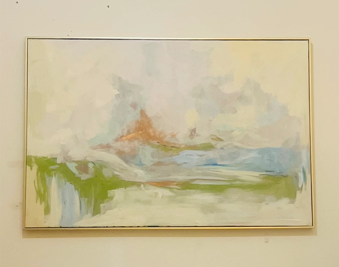 Abstract Original Painting with Gold Frame - photo 2