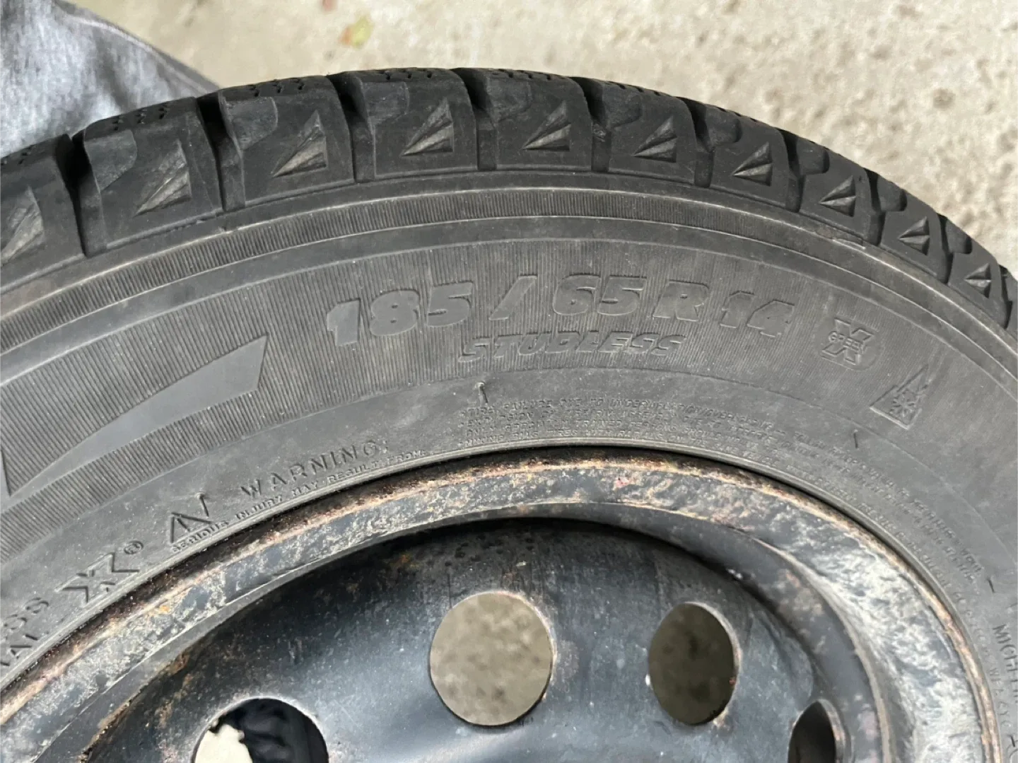 4 x 4.108 winter black metal rims. image indicator(3)