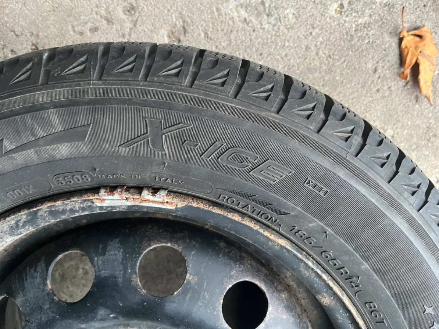 4 x 4.108 winter black metal rims. image indicator(2)