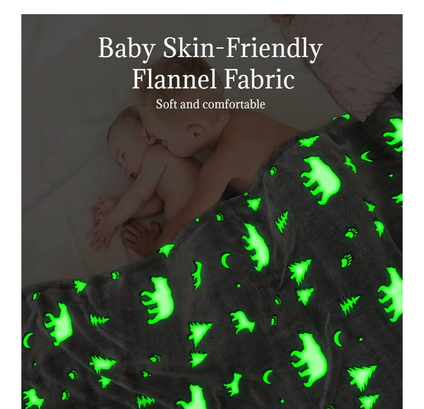 UOFON Glow in the Dark Bear Blanket - photo 4