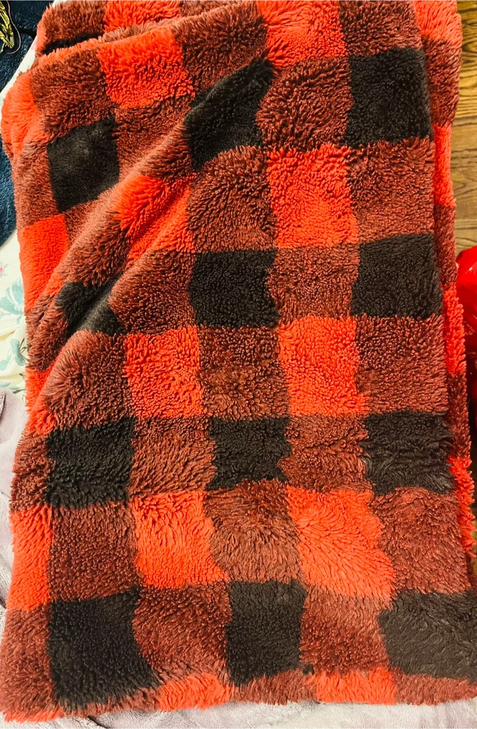 Eddie Bauer Home Red & Black Buffalo Plaid Throw