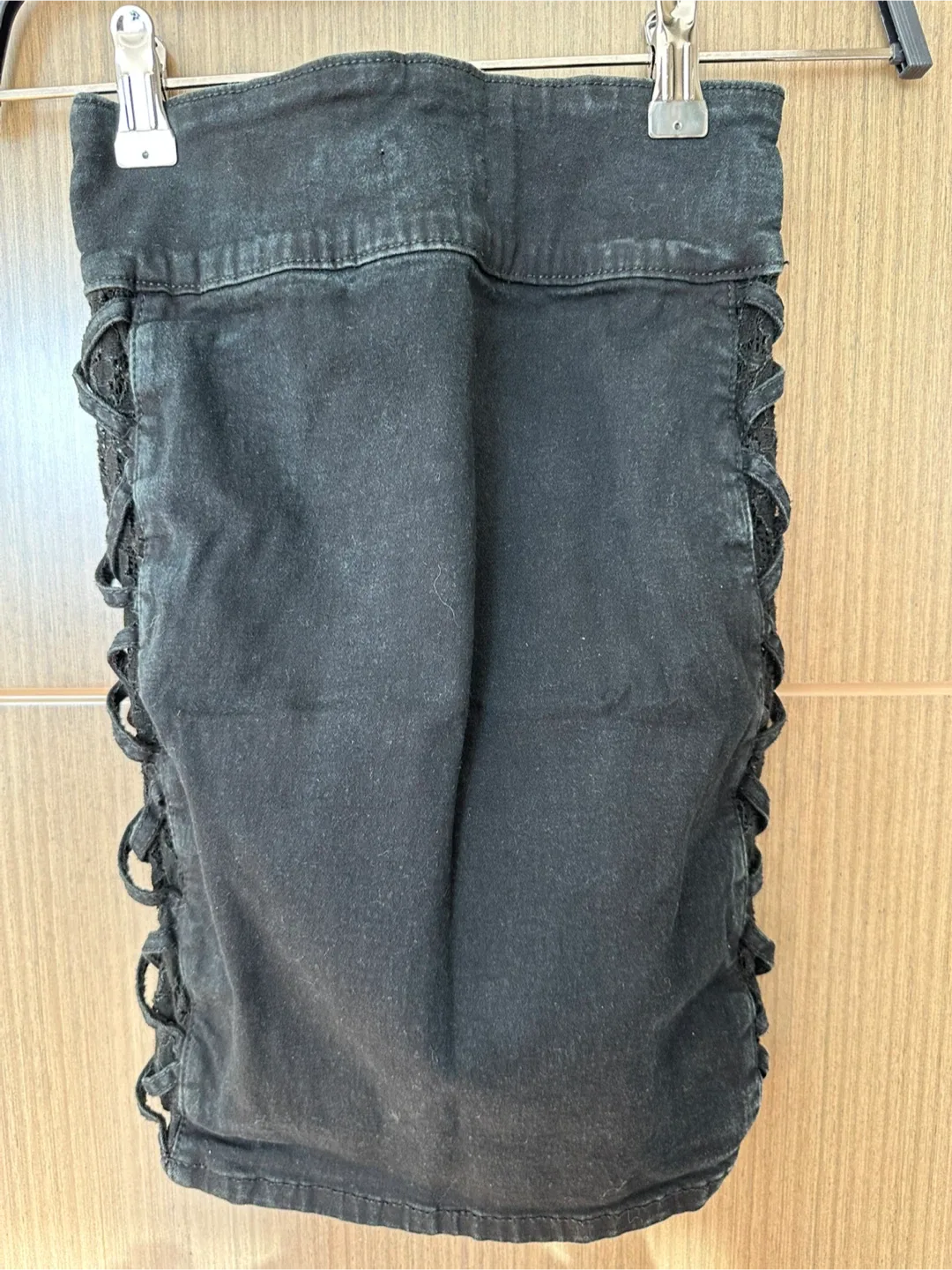 UO Silence + Noise Black Lace Trim Mini Skirt - XS image indicator(3)