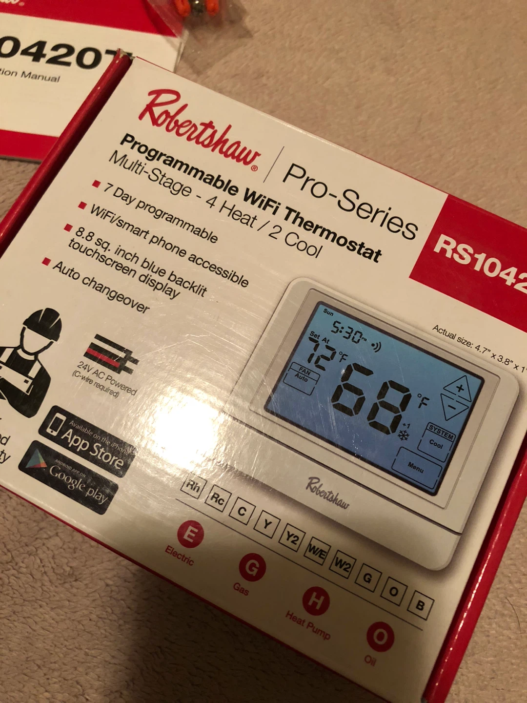 * NEW* Robertshaw Pro-Series Programmable Wifi Thermostat - photo 2