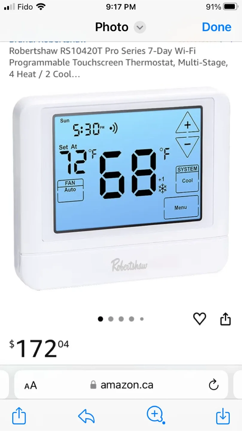 * NEW* Robertshaw Pro-Series Programmable Wifi Thermostat