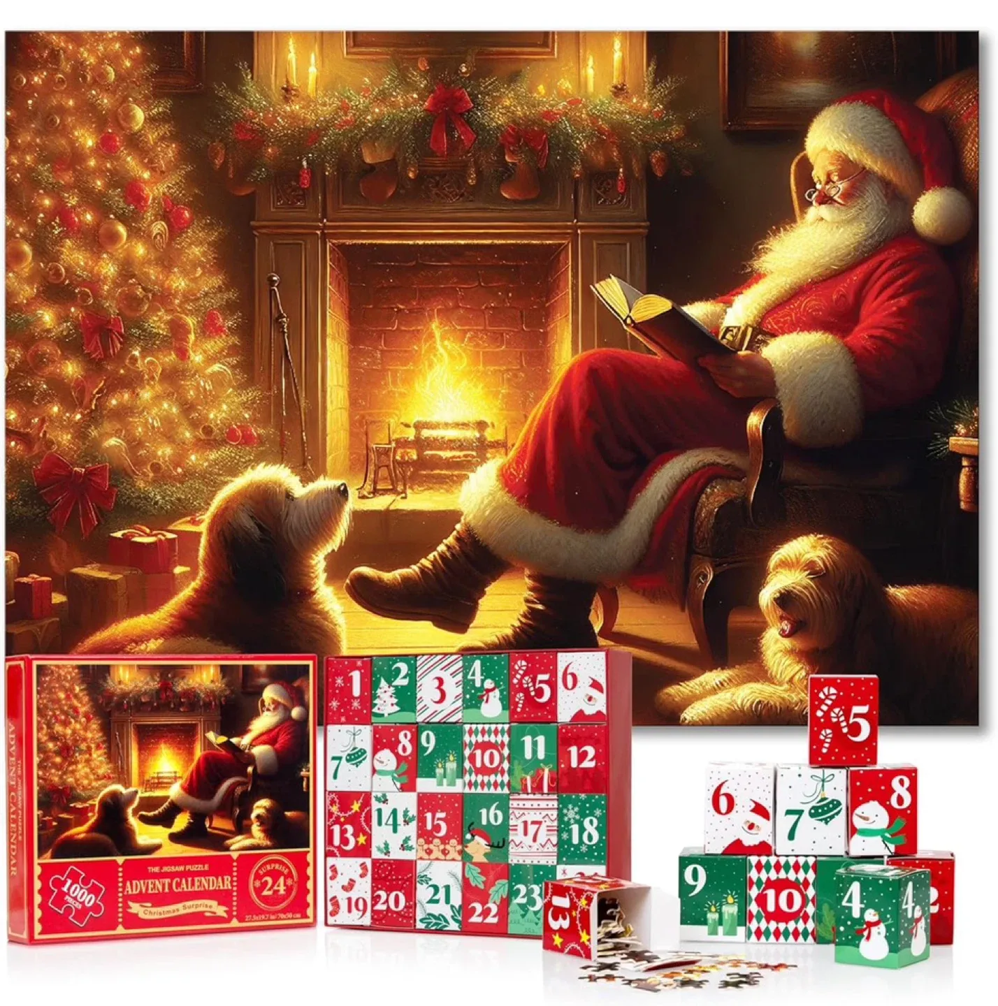 NEW Santa Christmas Advent Calendar Puzzle