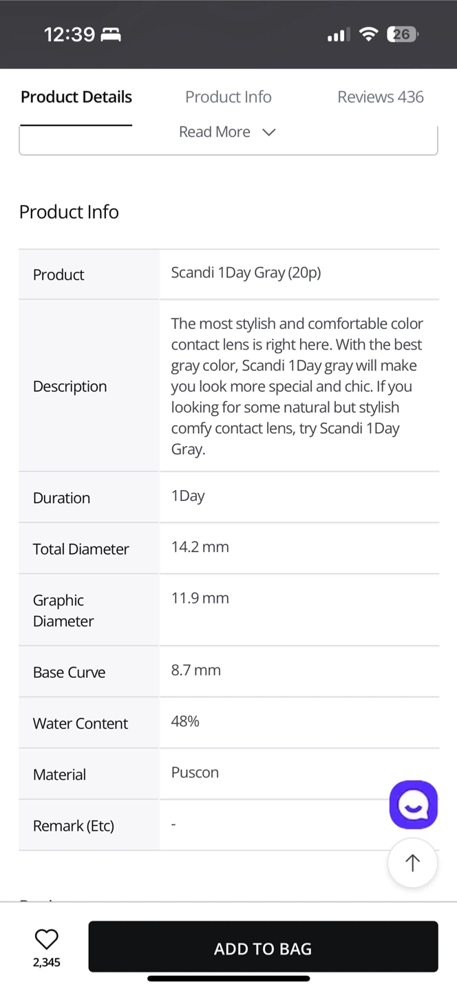 Olens Scandi 1Day Gray Contact Lenses (20p) - photo 4