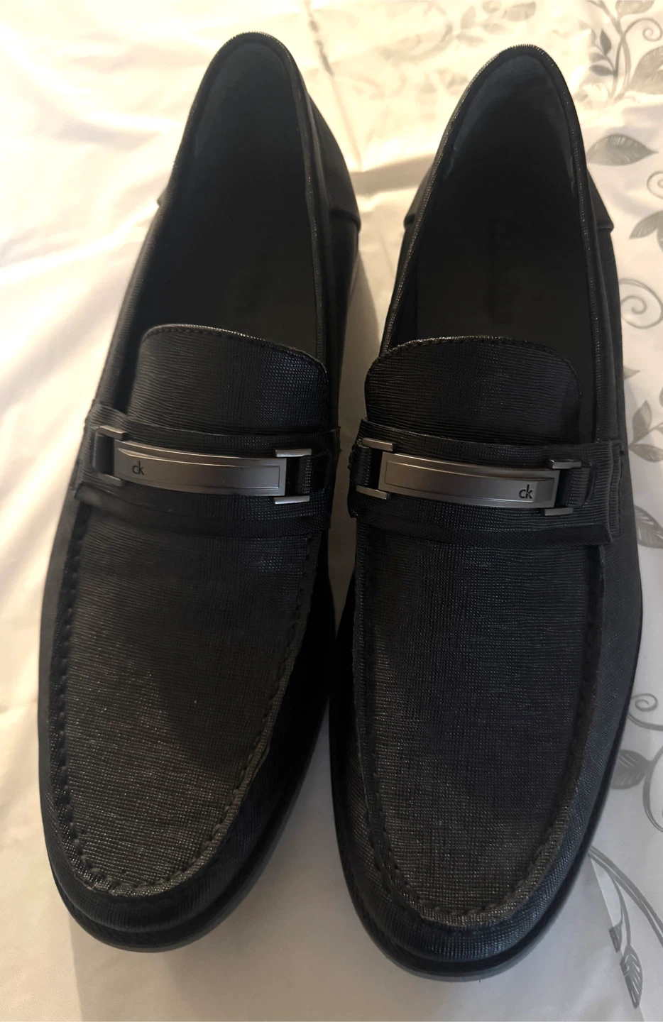 Calvin Klein Men's dark grey Loafers, size 9.5