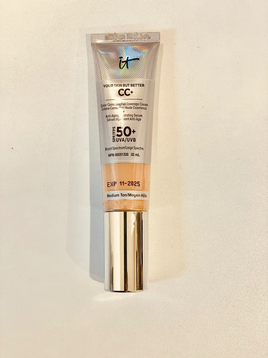 IT Cosmetics CC+ Cream, Medium Tan, Exp Nov 2025