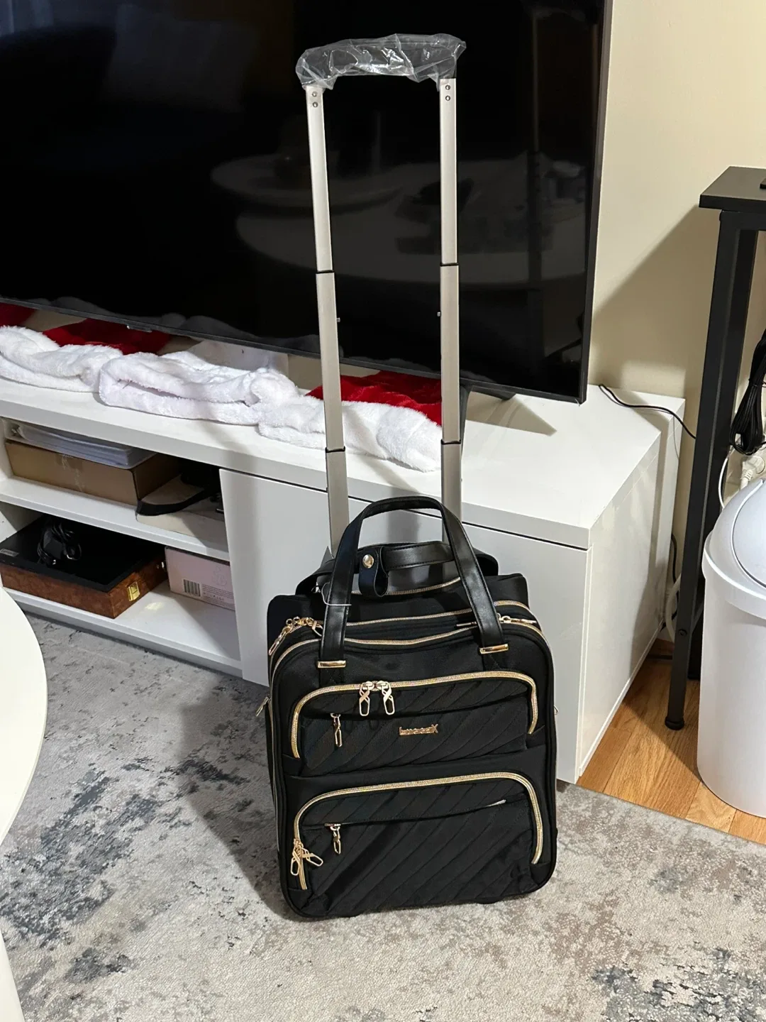 LUGGEX Rolling Carry-on Suitcase - Black image indicator(4)