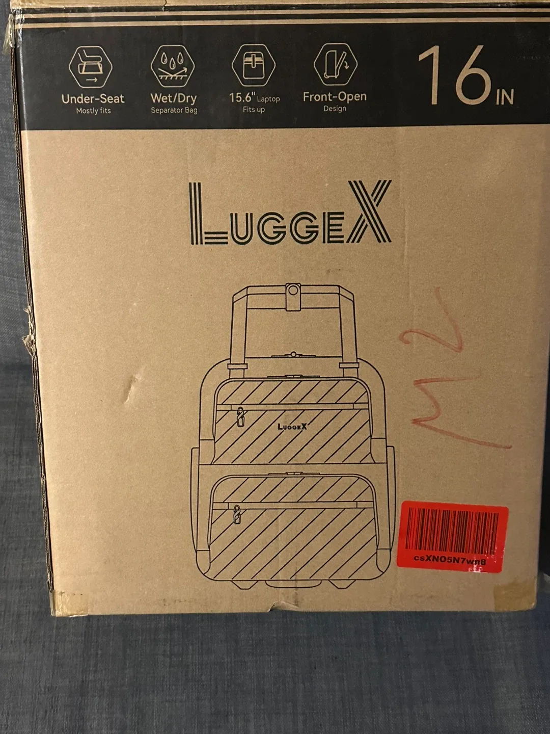 LUGGEX Rolling Carry-on Suitcase - Black image indicator(8)