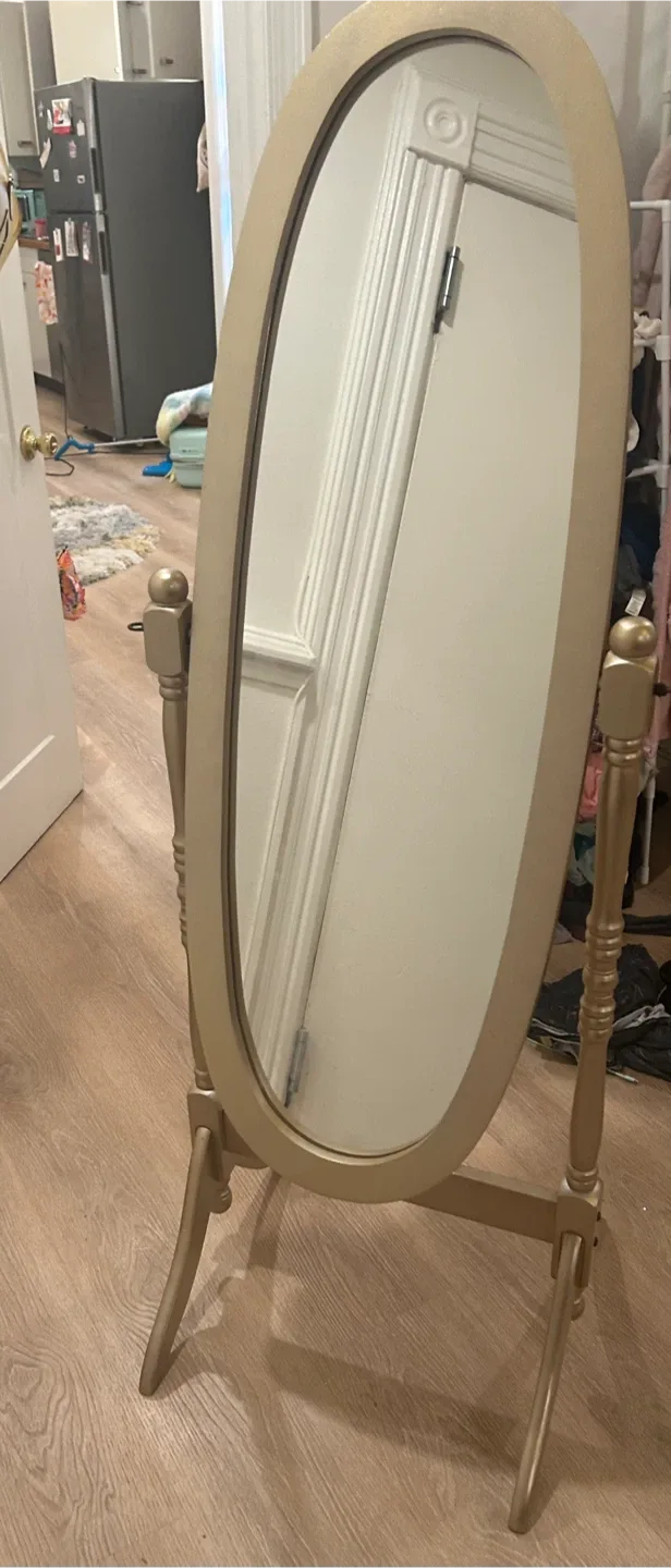 Gold Standing Oval Mirror image indicator(2)