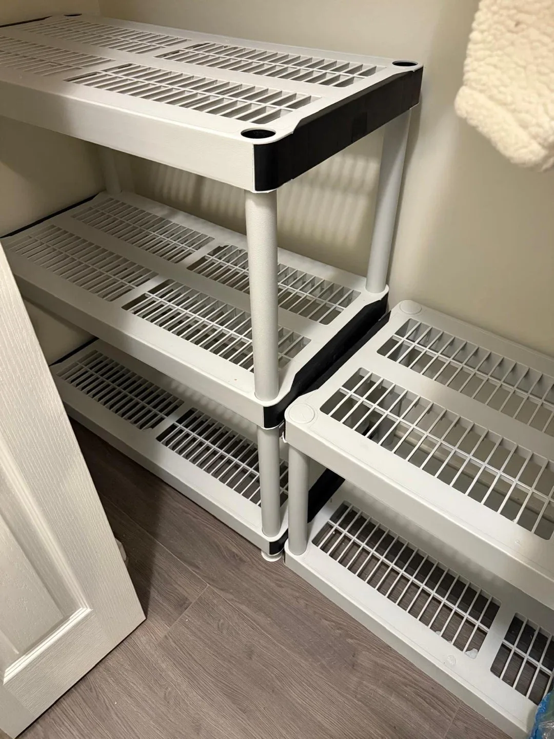 White Plastic Shelving Unit