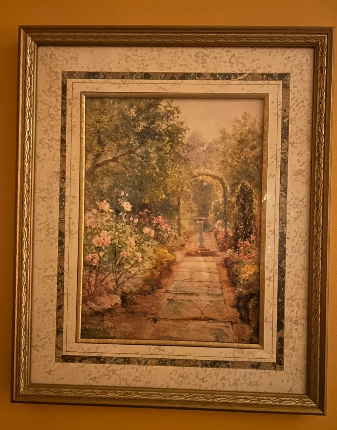 Ornate framed watercolor print image indicator(2)