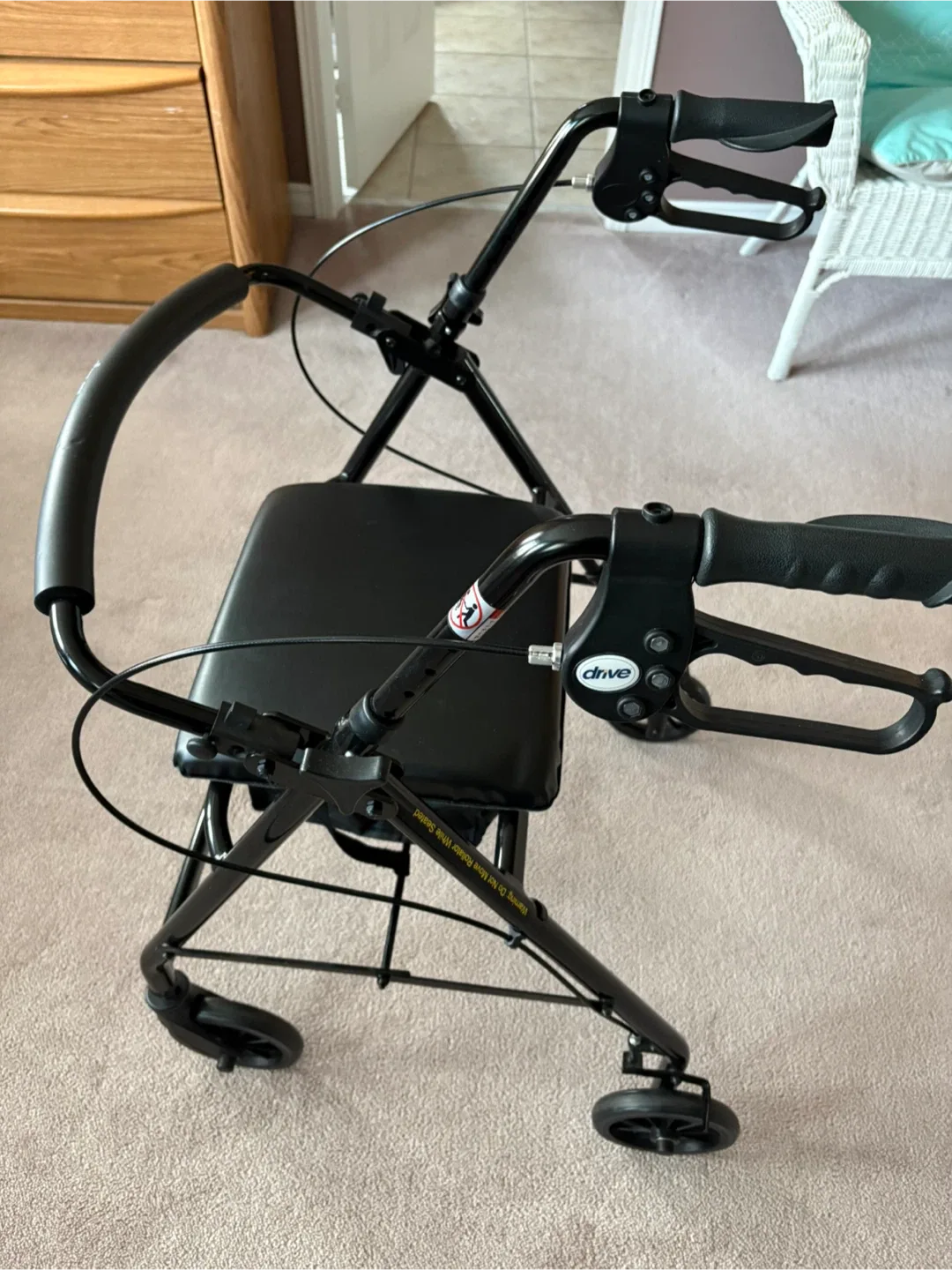 Drive Rollator Walker with Seat - Black