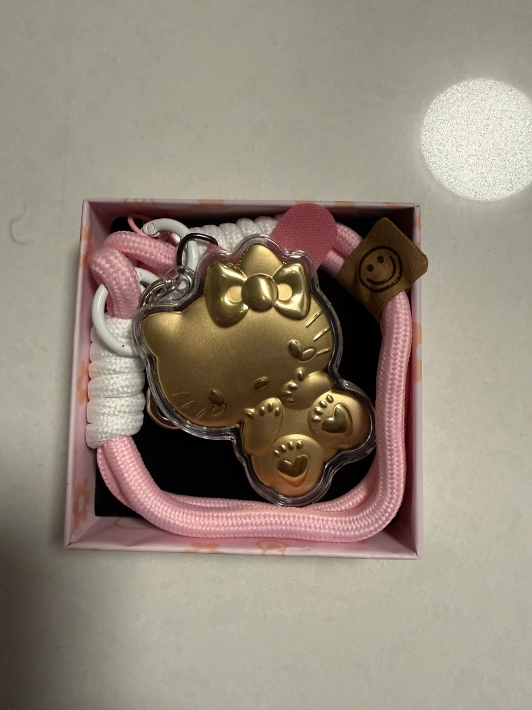 Hello Kitty Phone Charm - Gold & Pink - photo 2