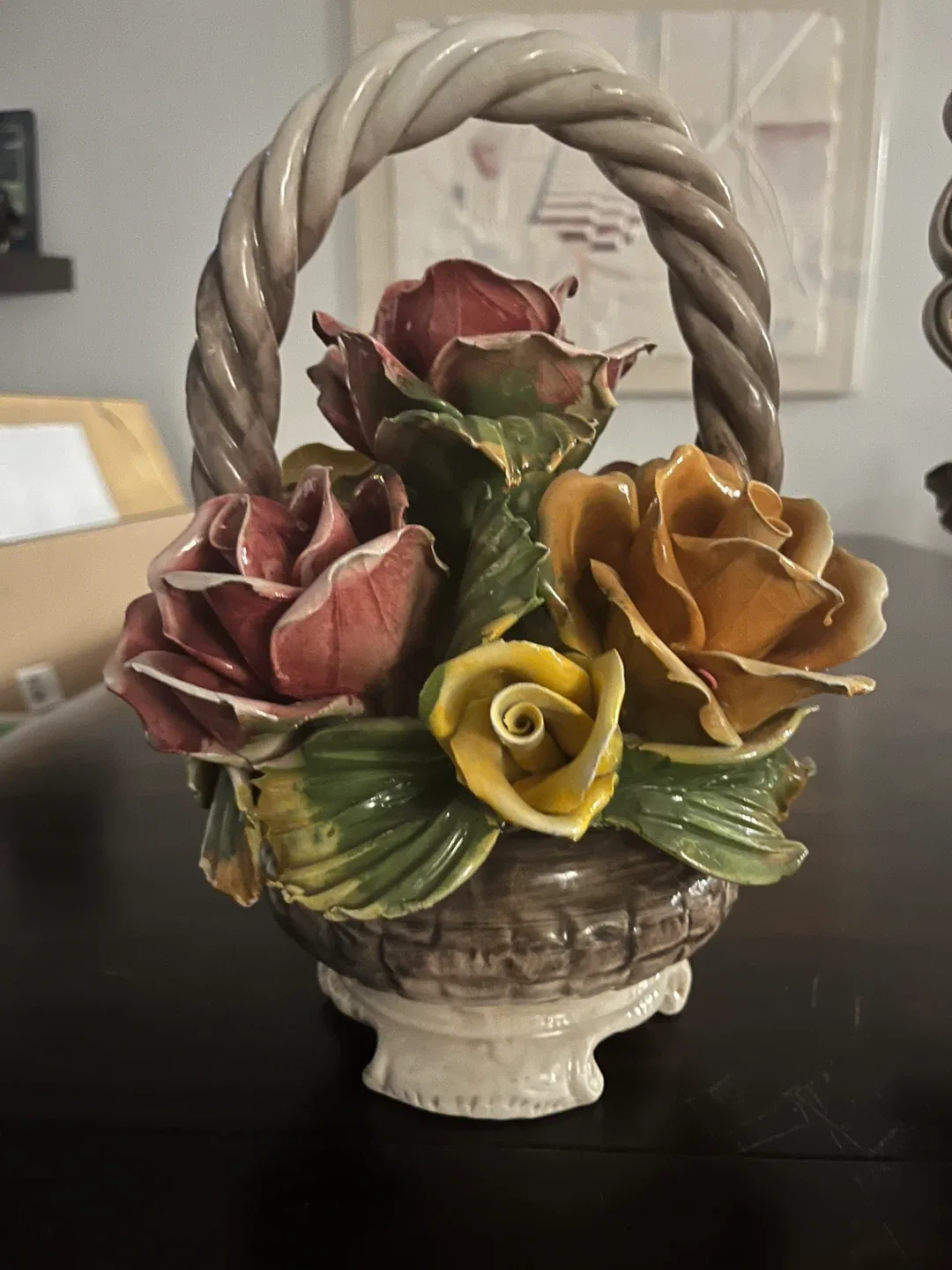 Capodimonte porcelain flower basket image indicator(2)