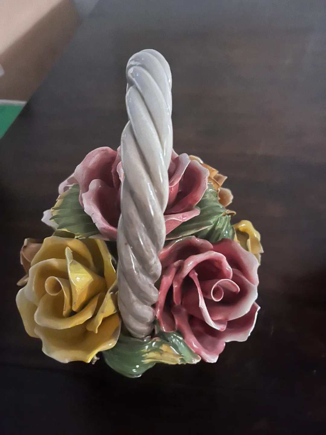 Capodimonte porcelain flower basket image indicator(3)
