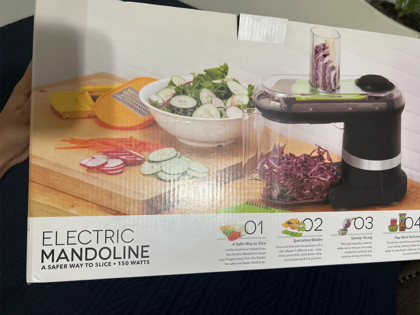 Electric Mandoline Slicer - New in Box red