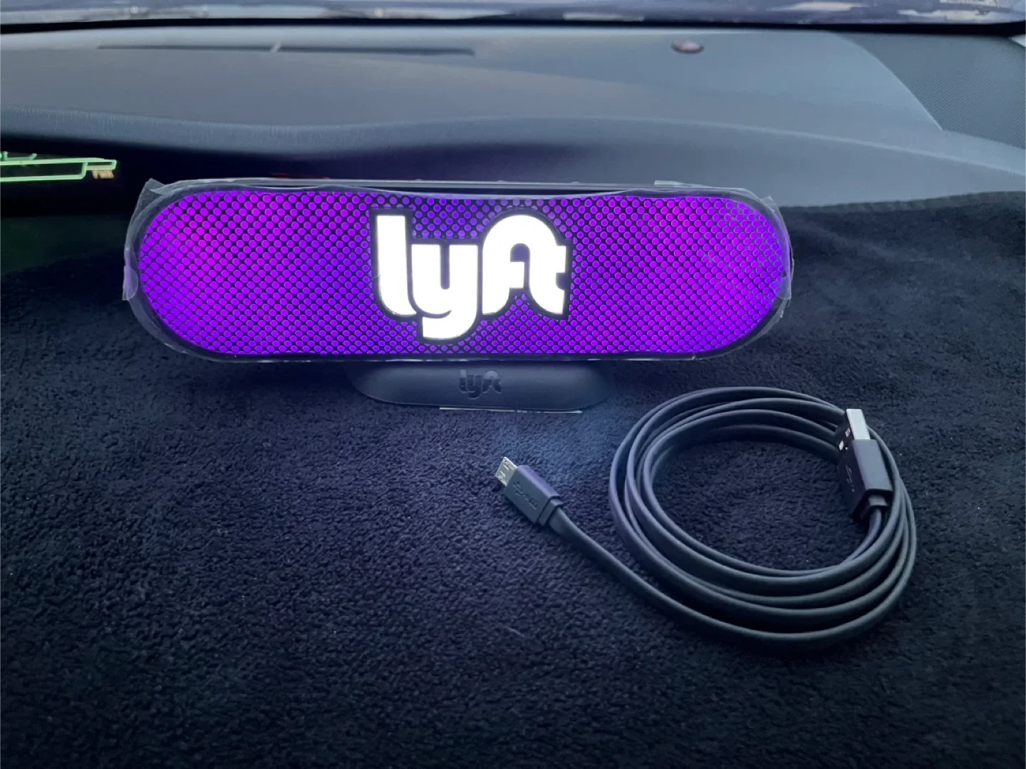 New Lyft Pink Glow Mustache Original