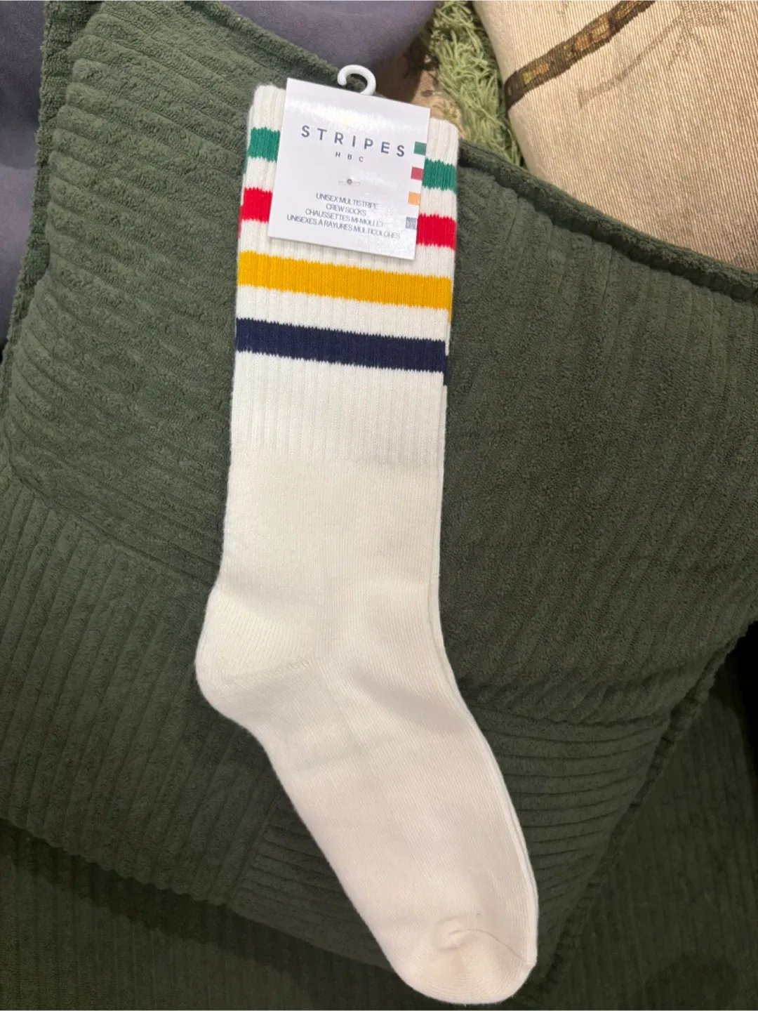 HBC Stripes Unisex Crew Socks