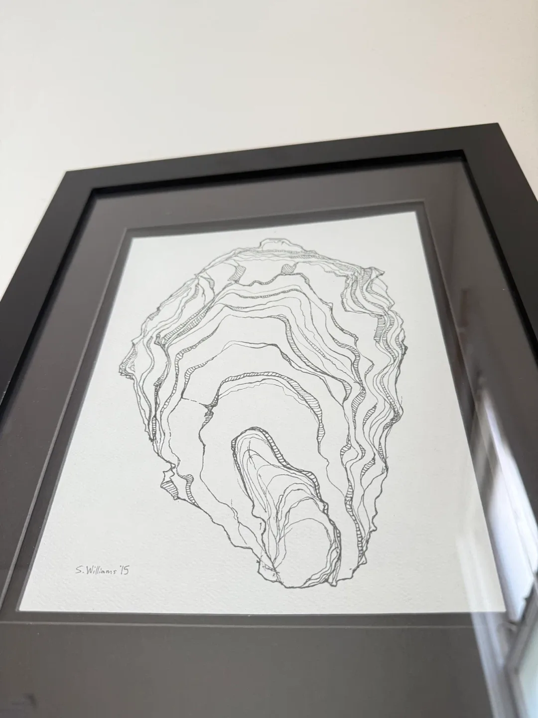 Medium Black Frame w/ Original Ink Drawing image indicator(3)