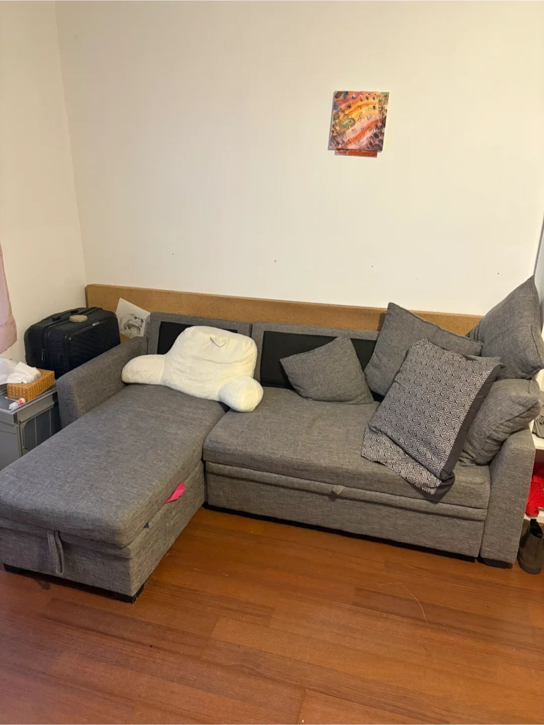 Grey Sectional Sofa with Chaise Lounge image indicator(2)