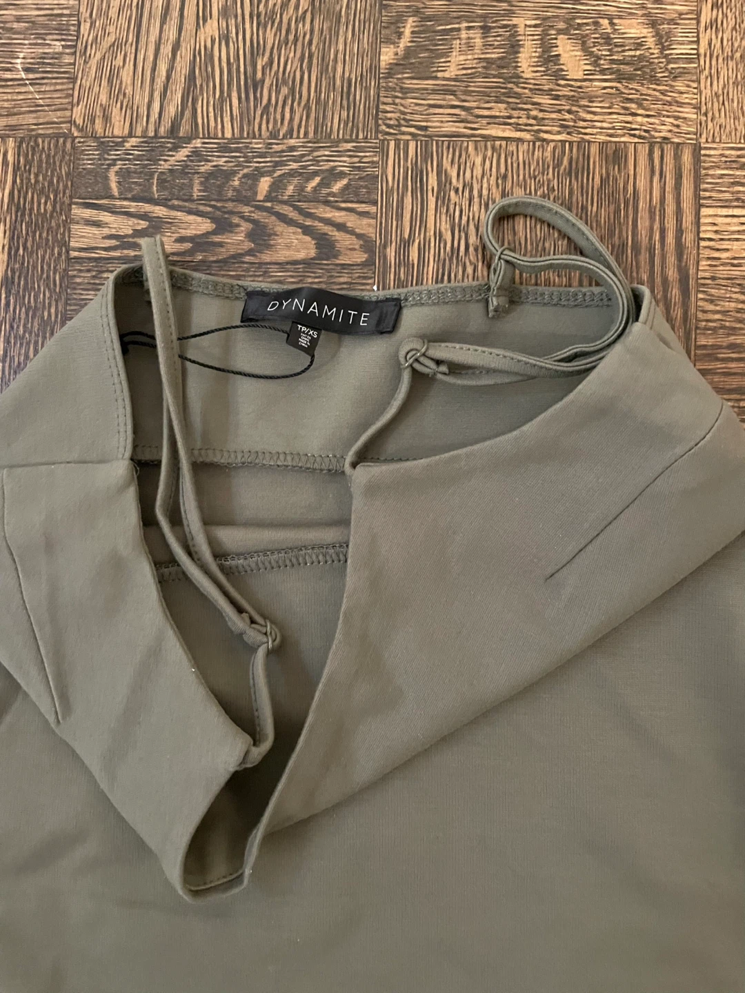 Dynamite Olive Green Mini Dress - XS - photo 3