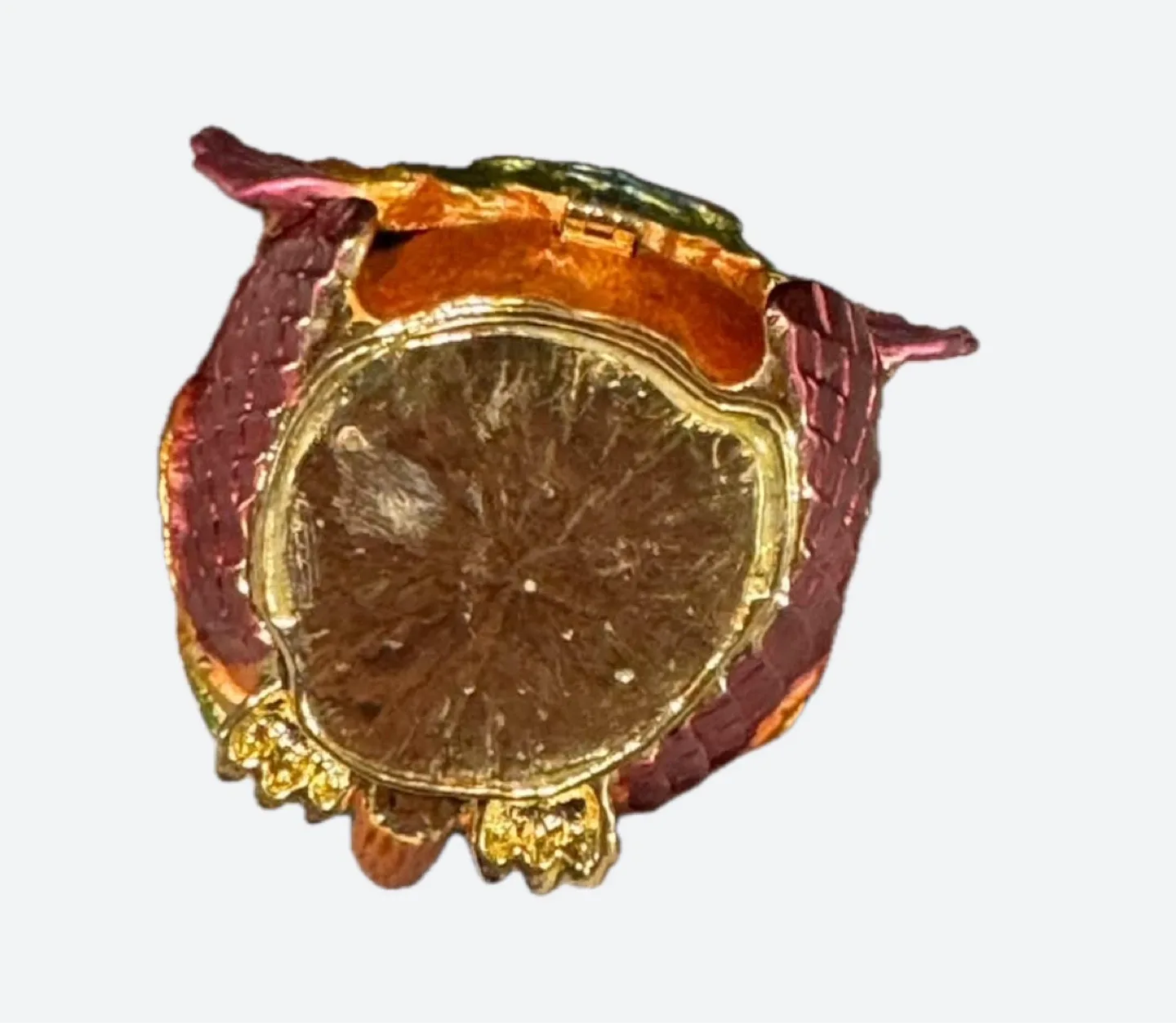 Turkey Trinket Box/ Enamel/Swarowski Crystals/pewter 24Kt coated image indicator(4)