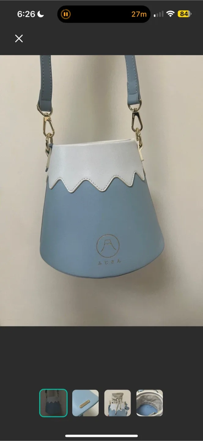 Blue Mount Fuji Bucket Bag