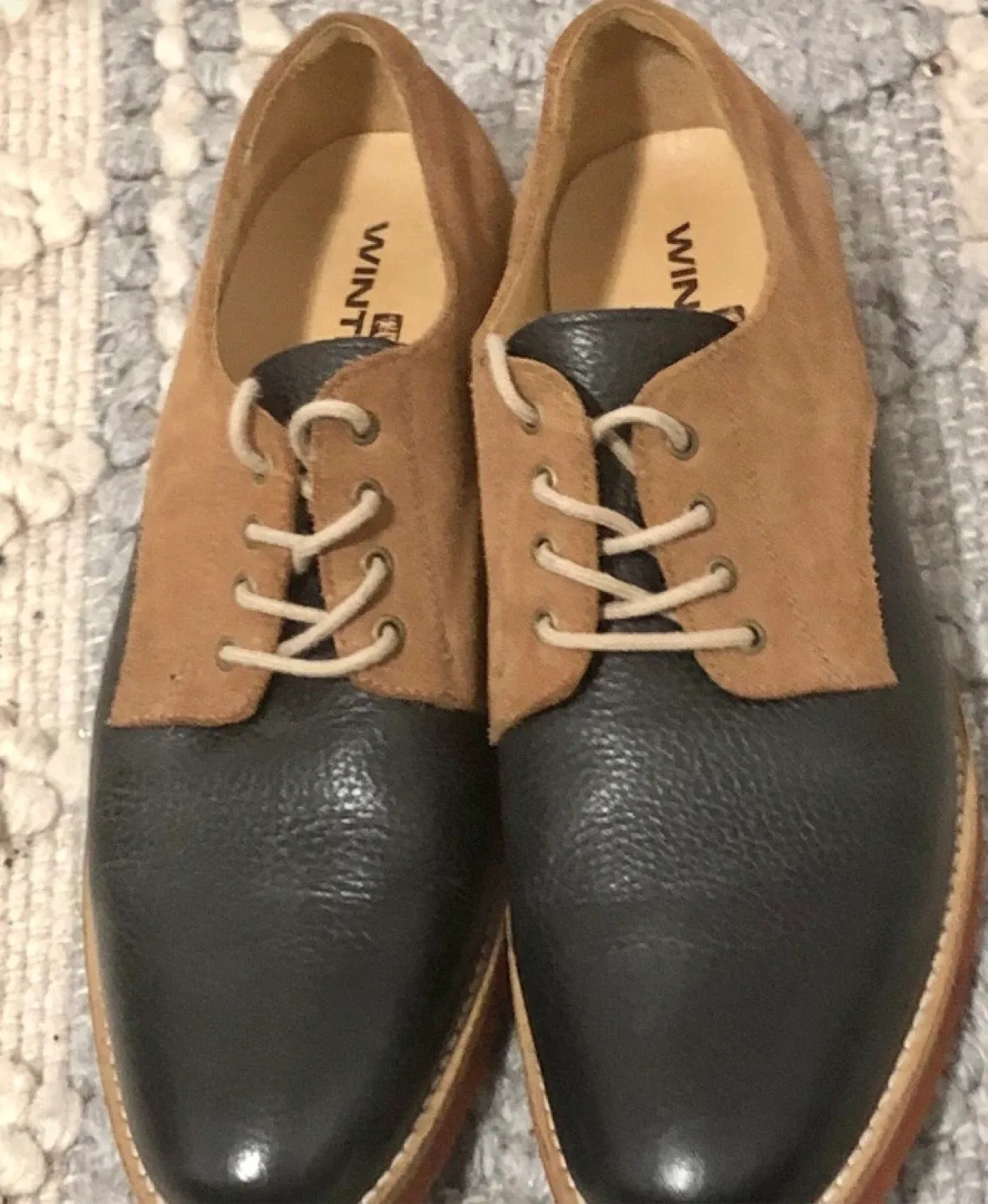 Vintner Shoes, Black & Brown, Size 10