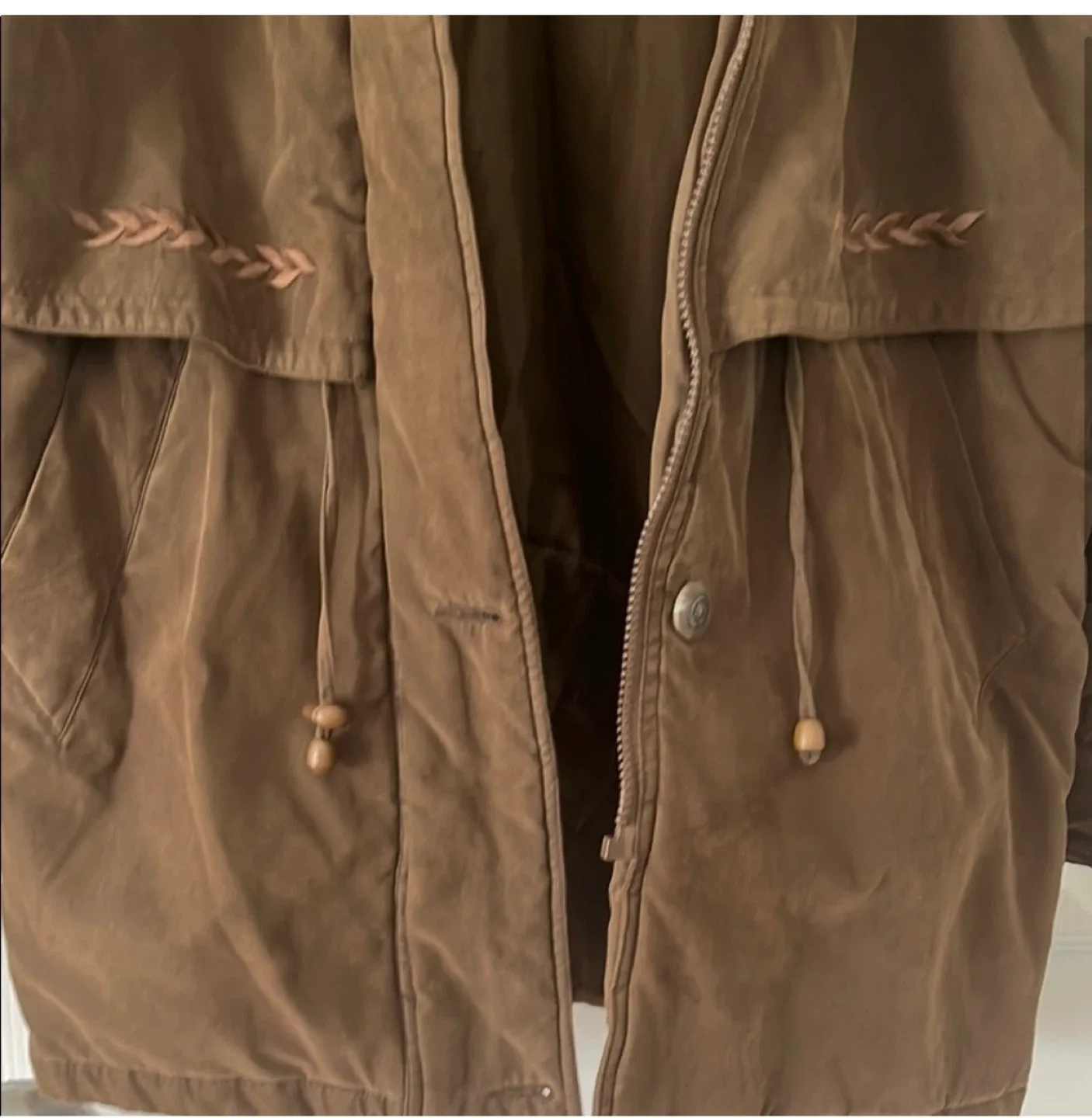 Vintage Hampton Row Brown Coat Size 8 image indicator(3)