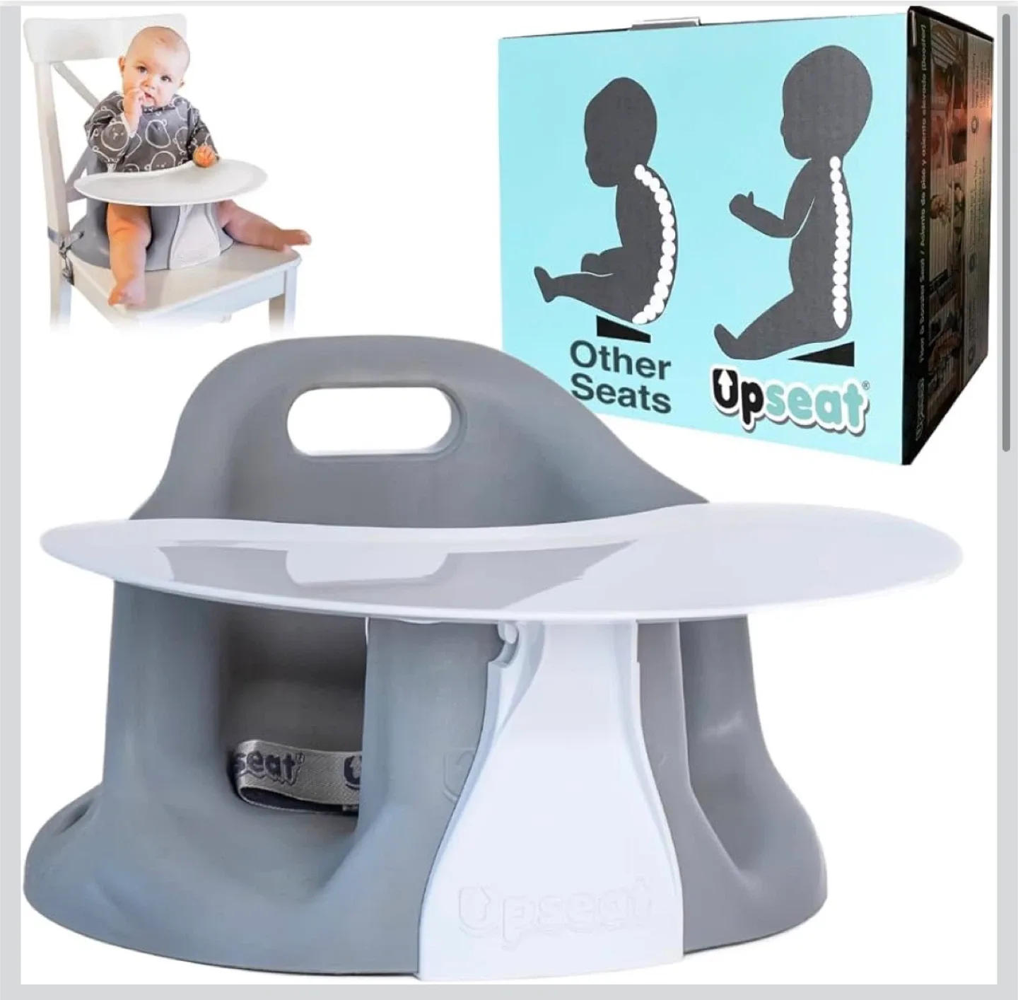 Upseat Floor & Booster Seat - Like New!