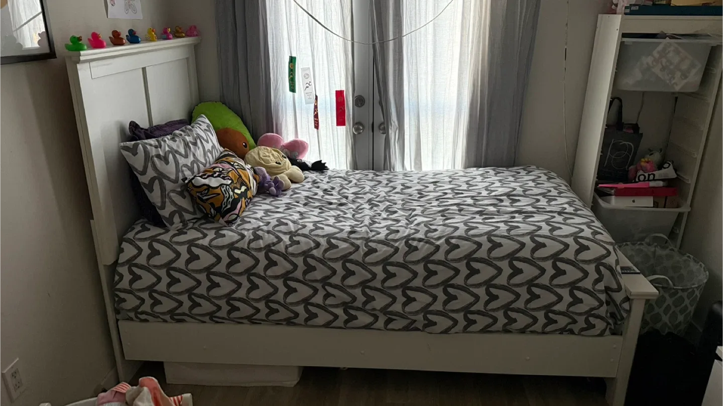 Bed frame without mattress