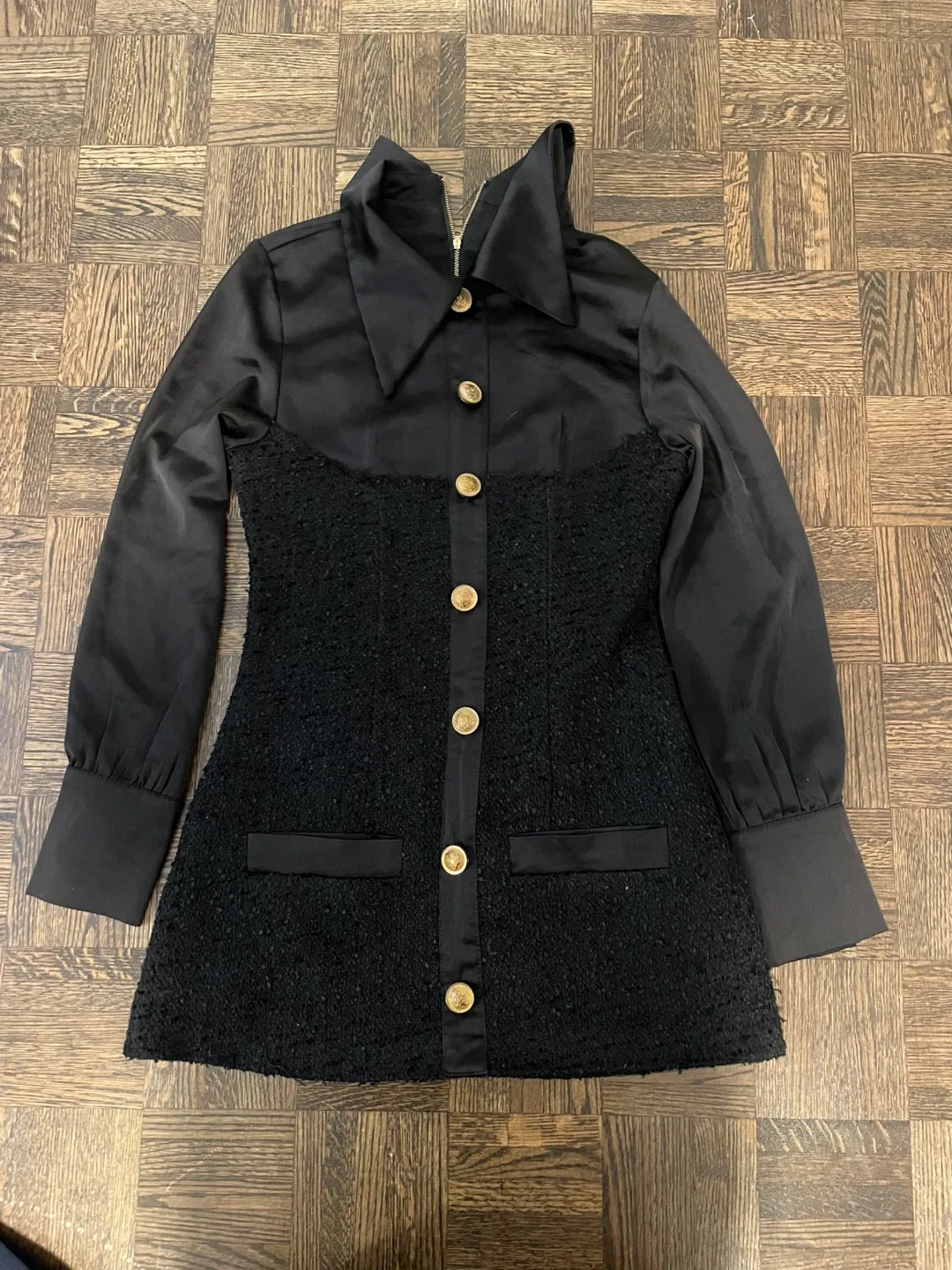 Feiyiban Black Mini Dress