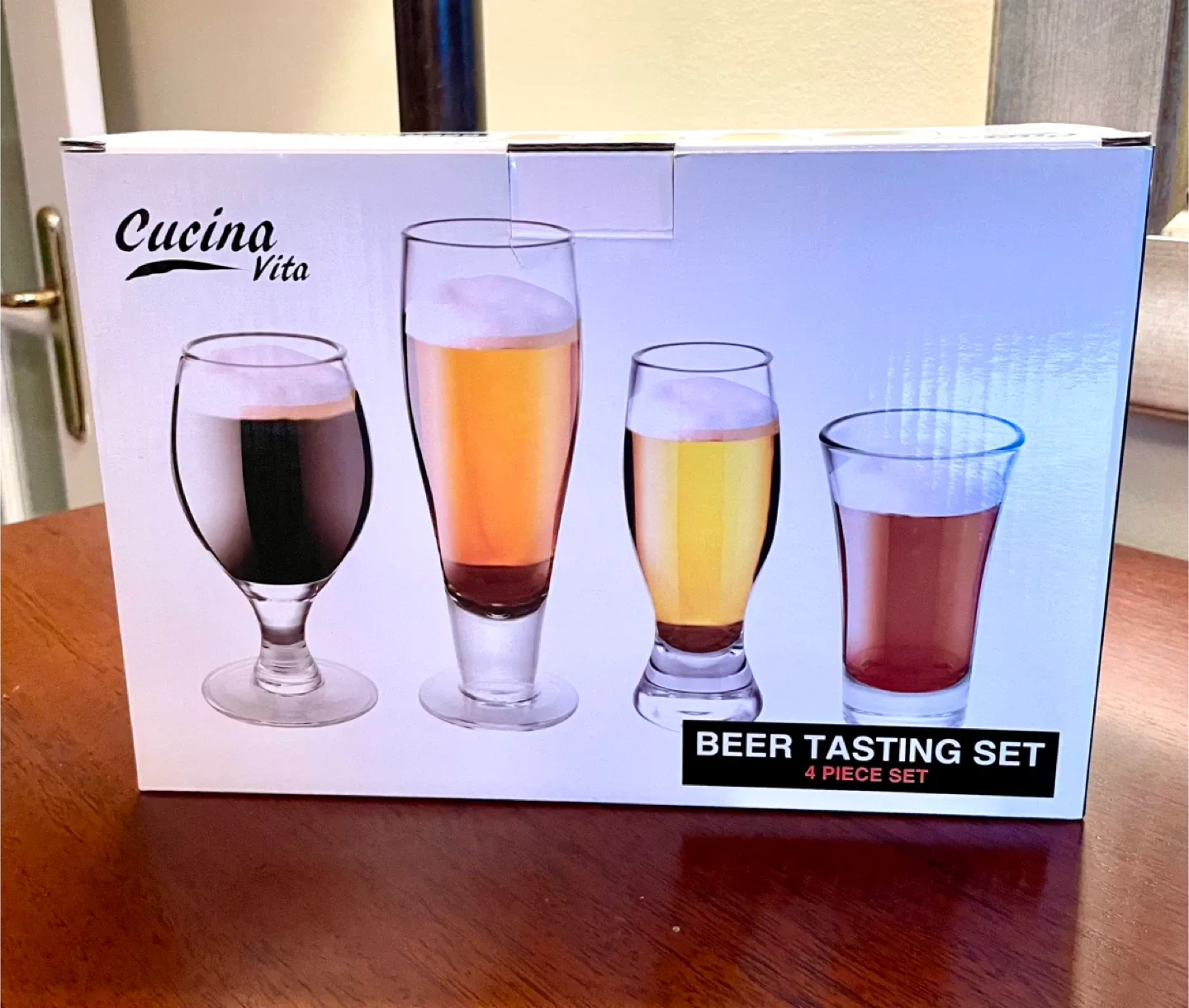Cucina Vita Beer Glass Tasting Set - 4 Piece 🎁🎄