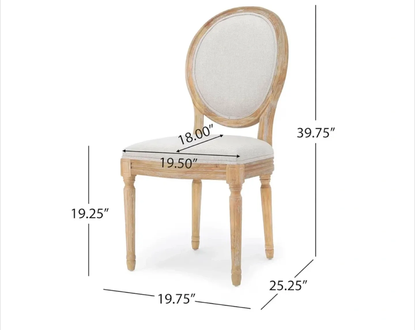 Louis XVI Style Dining Chair set of 2 image indicator(4)