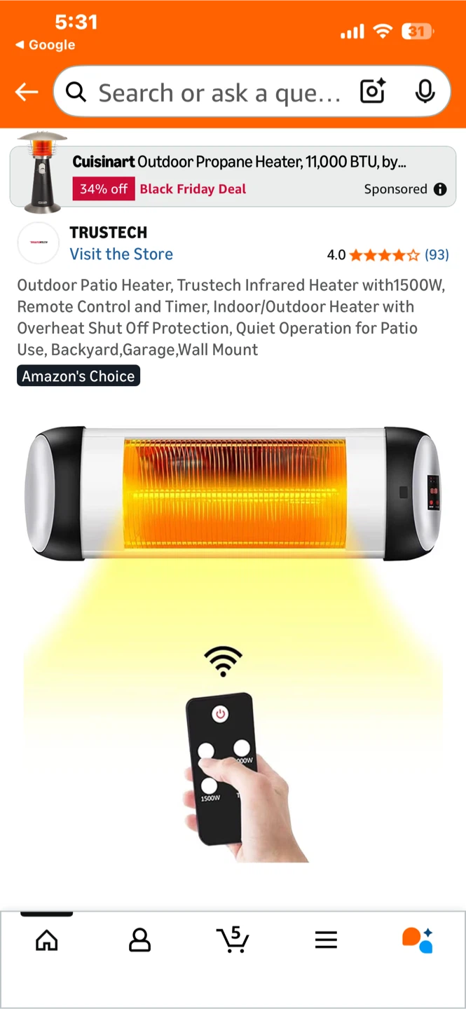 Infrared Quartz Space Heater - photo 4
