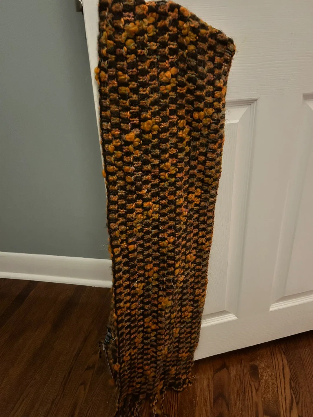 Brown & Orange Woven Scarf