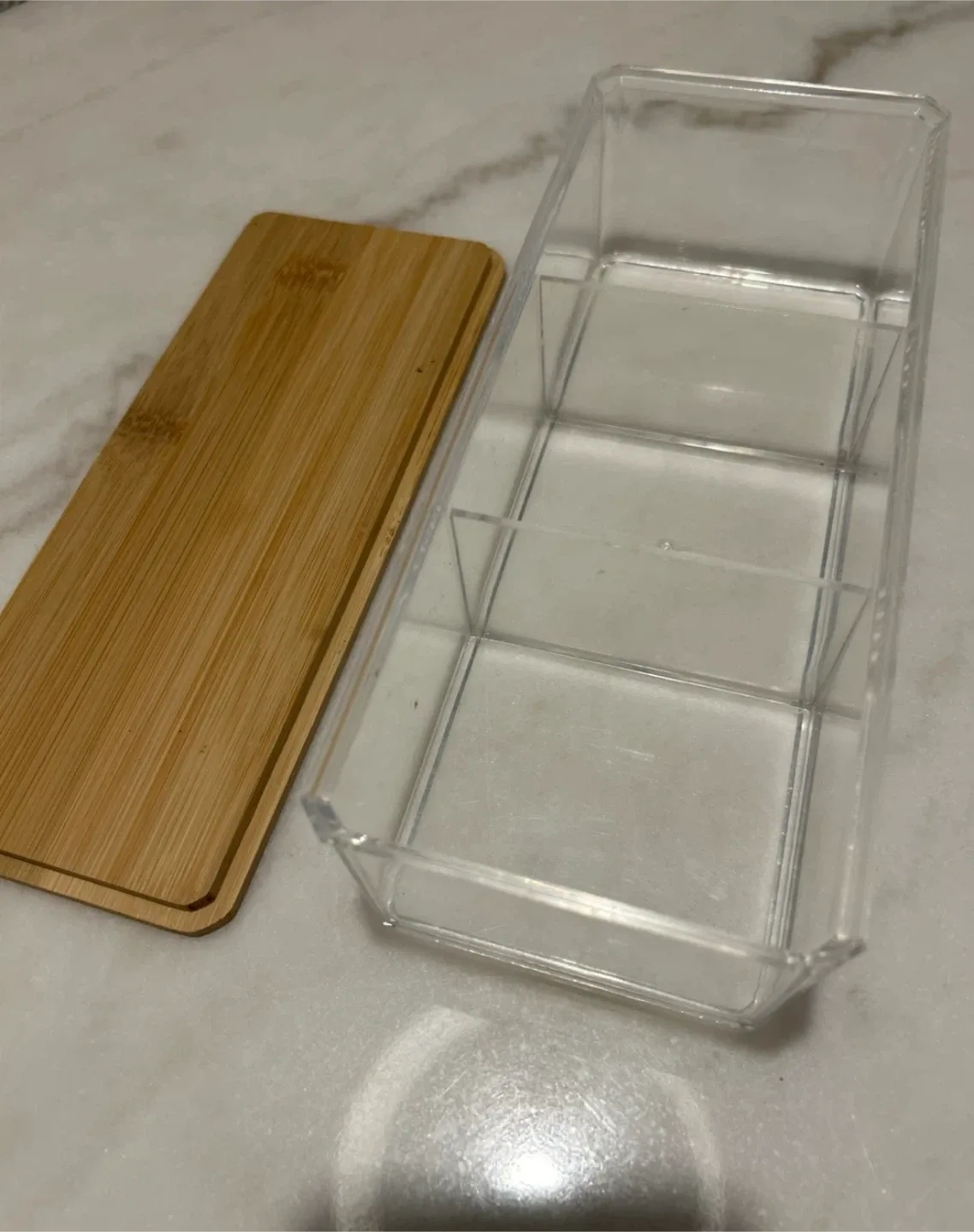 Acrylic Organizer with Bamboo Lid image indicator(2)
