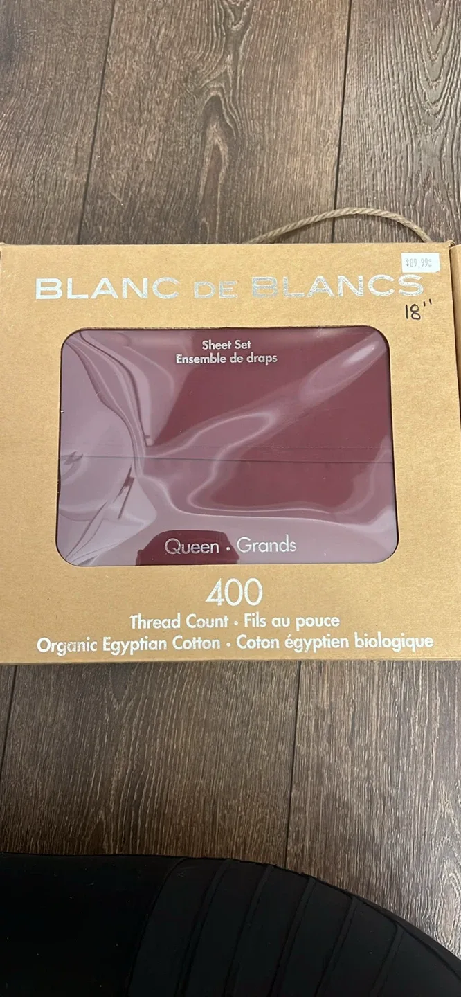 Blanc de Blancs Queen Sheet Set - New