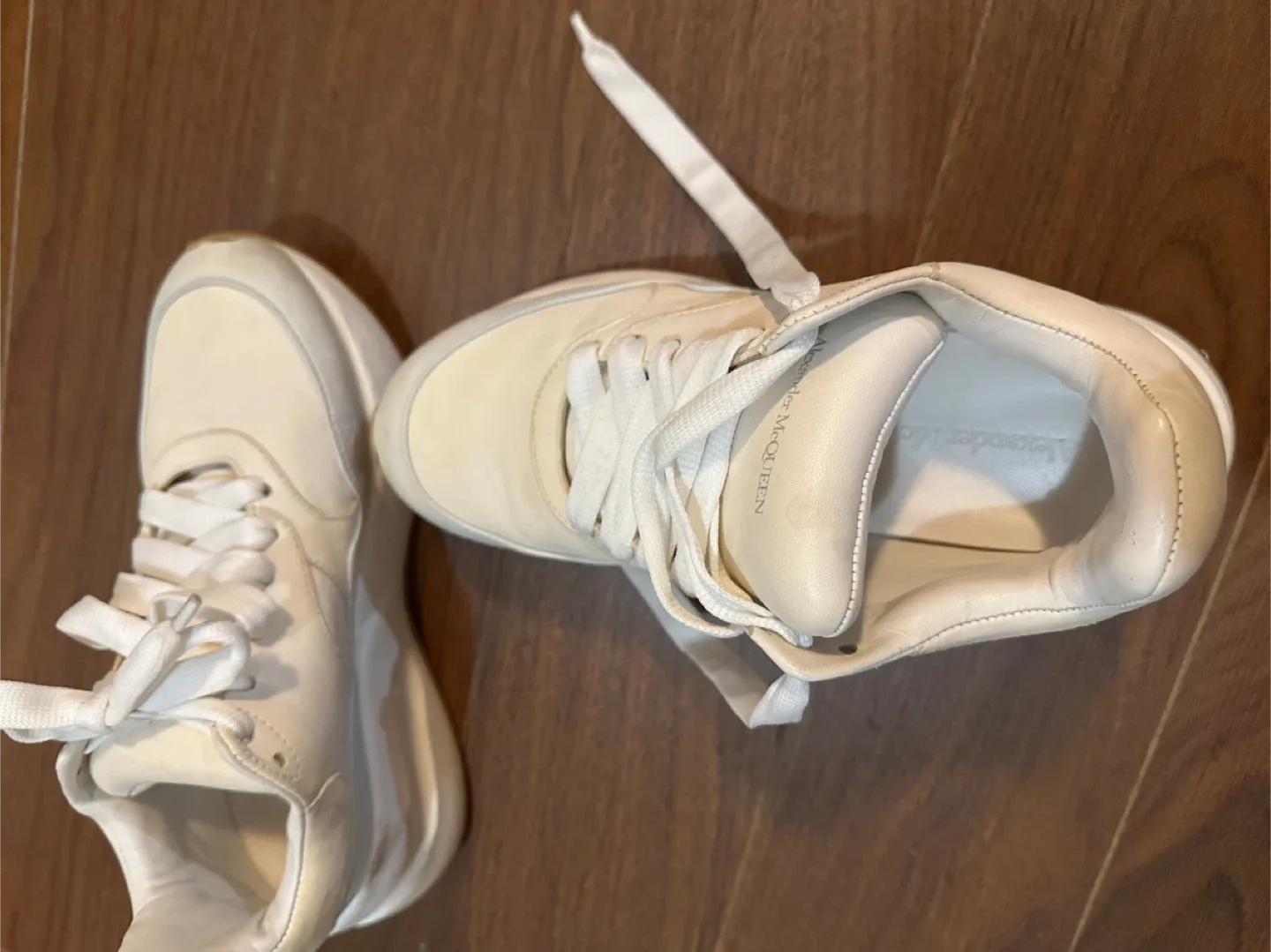 Authentic Alexander McQueen White Sneakers image indicator(4)
