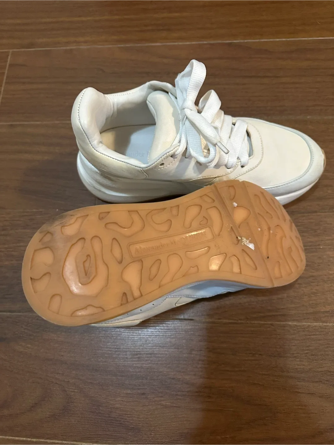 Authentic Alexander McQueen White Sneakers image indicator(3)