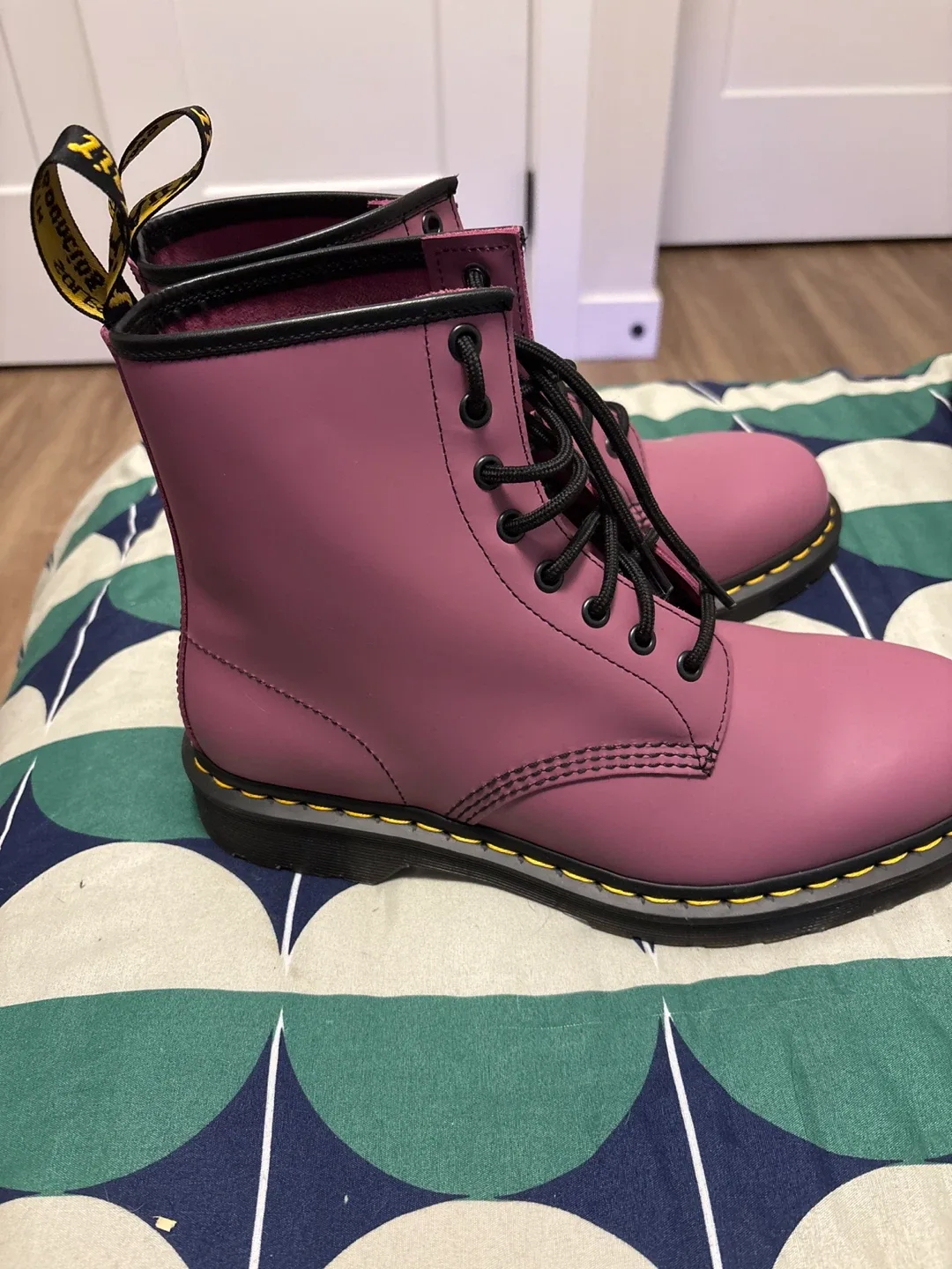 Dr. Martens 1460 W Amaranth Leather Boots, US 10
