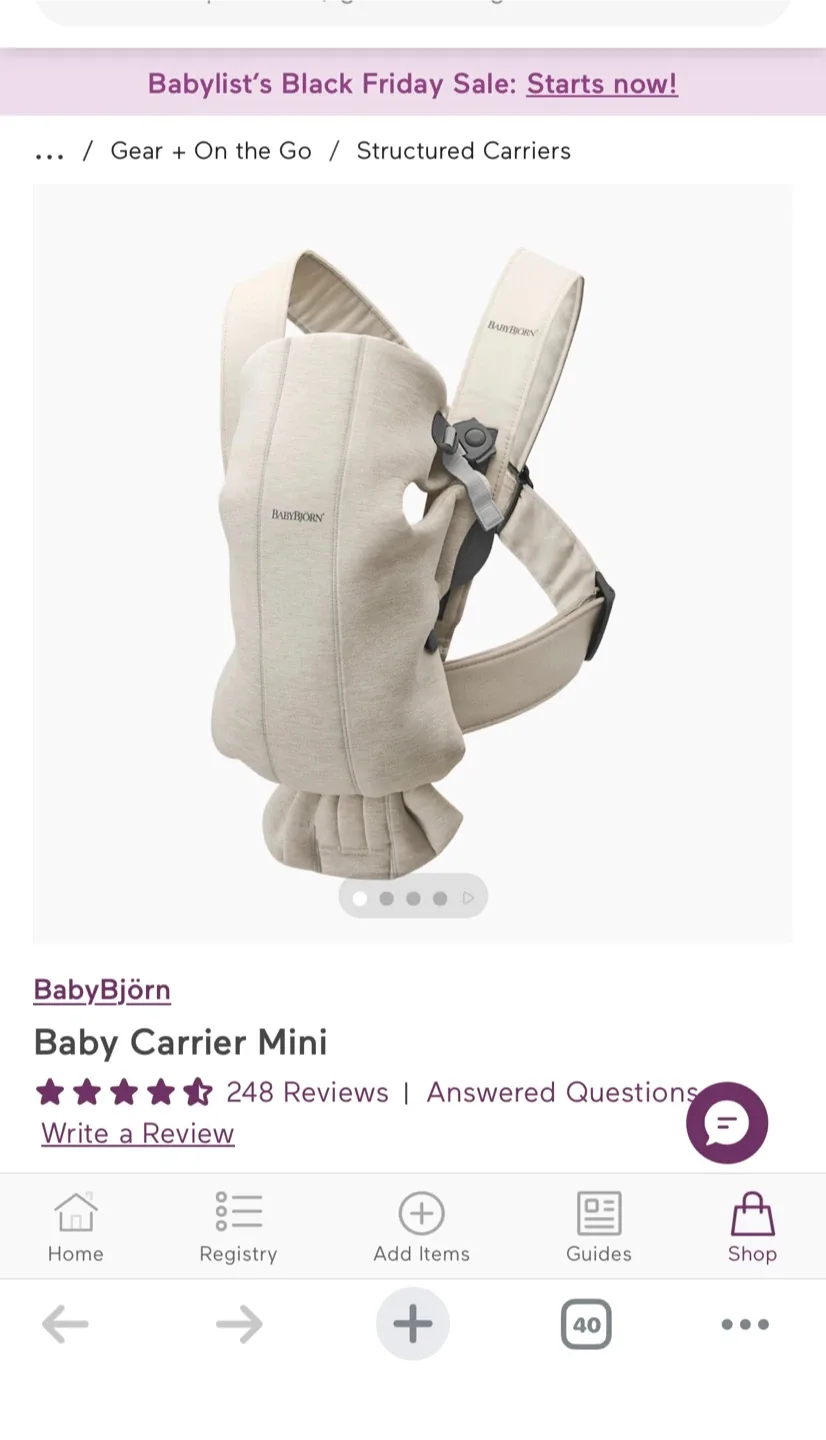 BabyBjorn Baby Carrier Mini