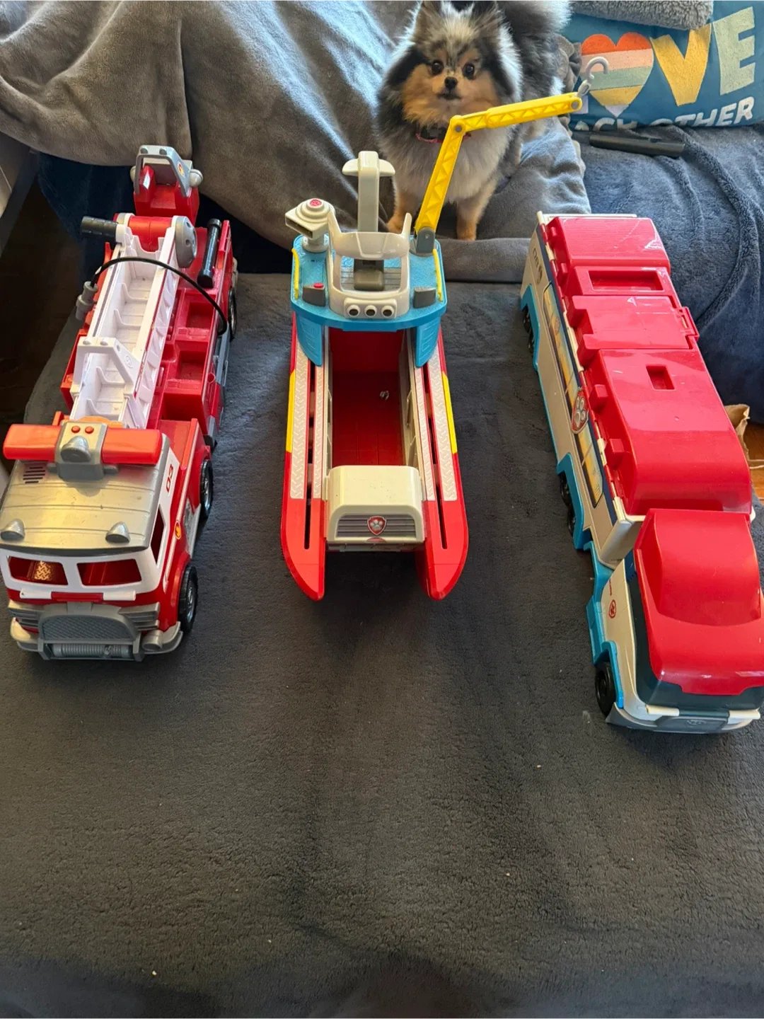 Paw Patrol Toys Lot - Firetruck, Boat, Truck, Lookout image indicator(3)