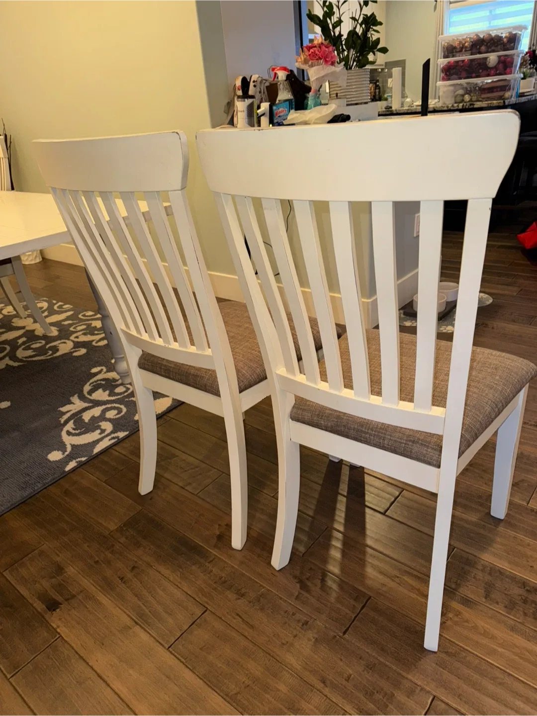 Extendable Farm style Dining Table Set with 4 Chairs & Bench image indicator(7)