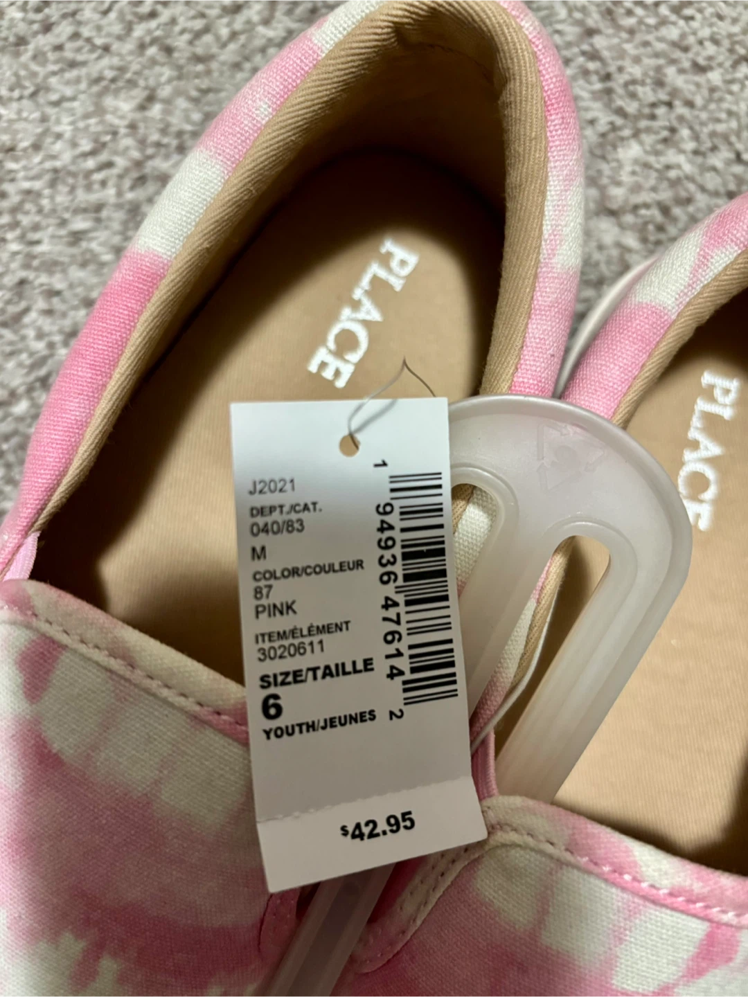 The Children's Place Pink Tie-Dye Slip-On Shoes - Size 6 - photo 3