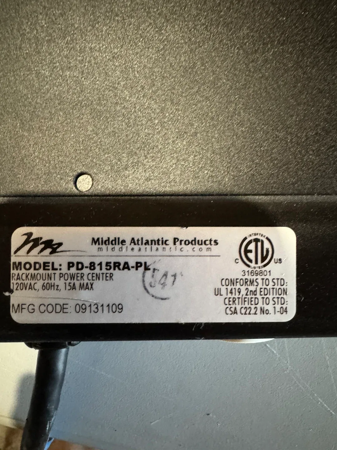 Middle Atlantic Rackmount Power Center image indicator(3)