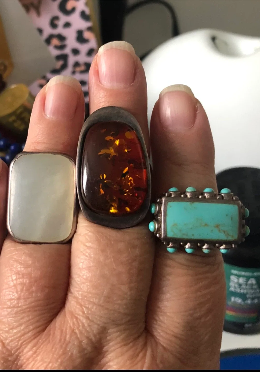 Vintage Sterling Silver Rings - Set of 3